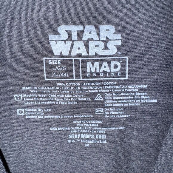 Star Wars Darth Vader Large T-Shirt Men's Black Graphic Tee Vintage Look - Picture 3 of 6